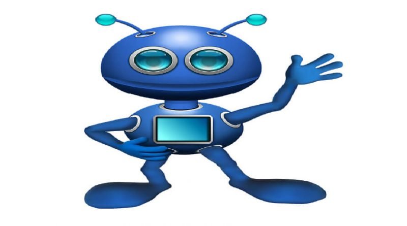 blue colour robot